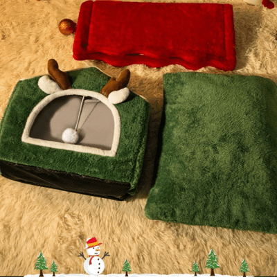 Niche Pour Chat | Édition Festive Noël - Chats Malins