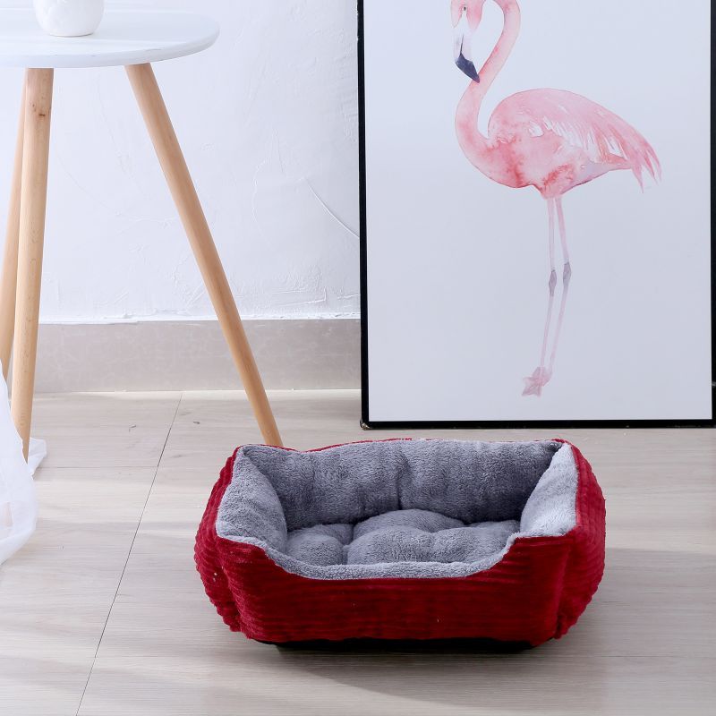 panier pour chat rouge gris