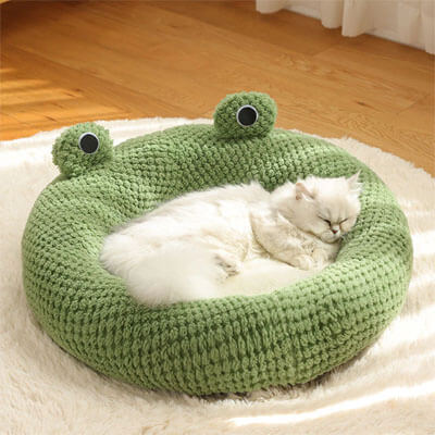 Niche à chat grenouille coussin