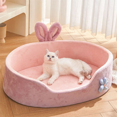 Panier chat rose mignon 