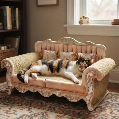 canapé pour chat luxueux chat endormi