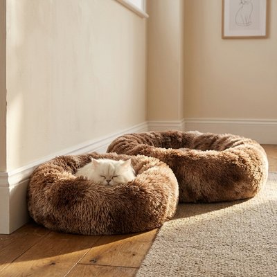 coussin pour chat marron tigre deux tailles avec chat 