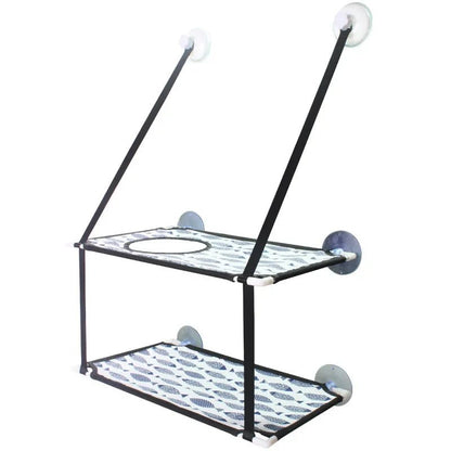 hamac chat fenetre double poissons 