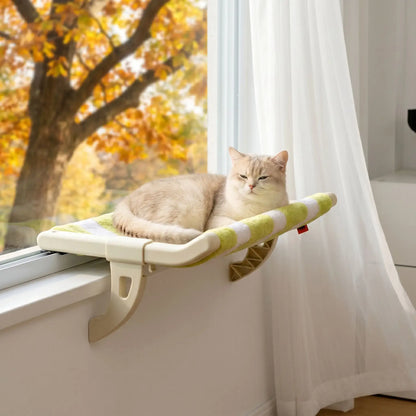 hamac de fenêtre pour chat tissu scratch avec chat automne 