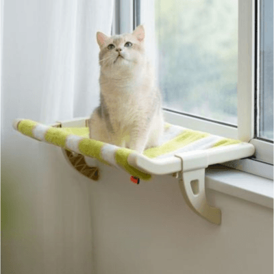 hamac de fenêtre pour chat tissu scratch avec chat 