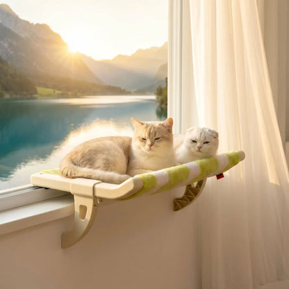 hamac de fenêtre pour chat tissu scratch chats montagnes lac