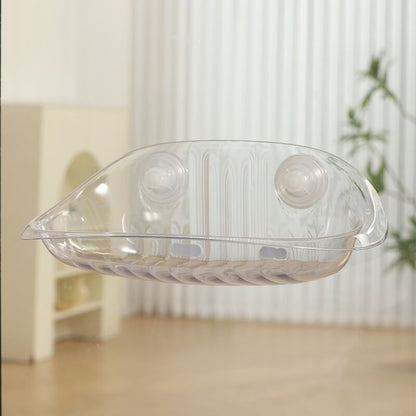 hamac fenêtre chat transparent gris cristal 