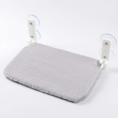hamac pour chat fenêtre tissu peluche gris clair