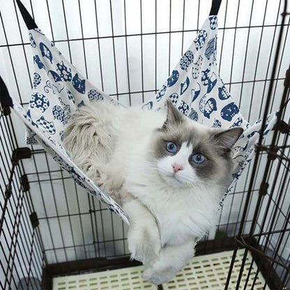 hamac suspendu pour chat attache cage avec chat allonge