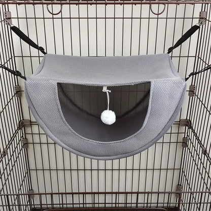hamac suspendu pour chat gris 