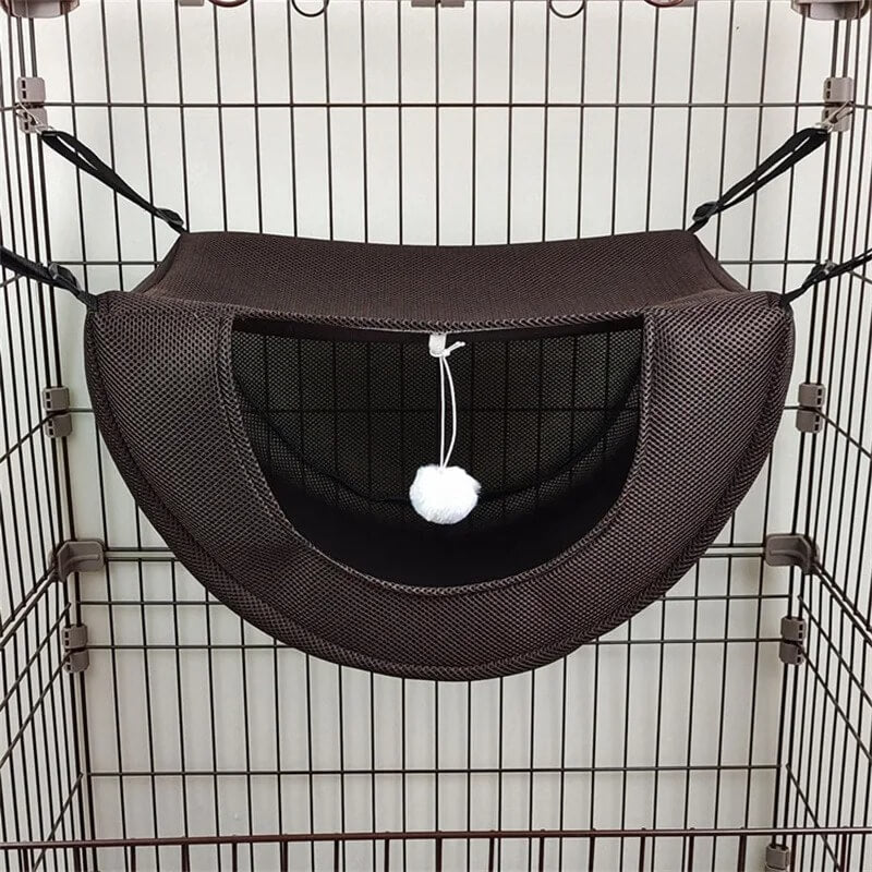 hamac suspendu pour chat marron