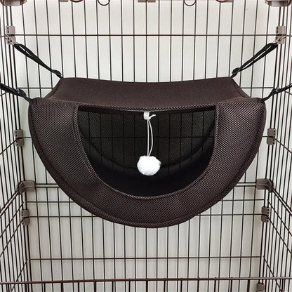 hamac suspendu pour chat marron