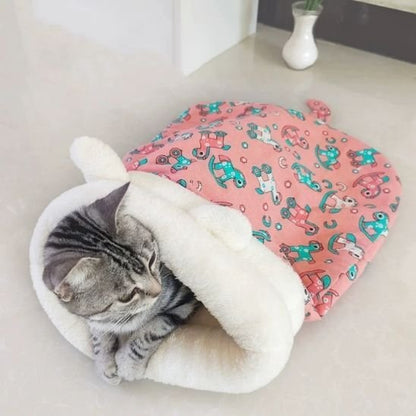 lit chat couchage coloré rose jouet 