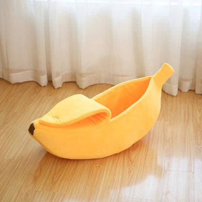 lit pour chat banane jaune 