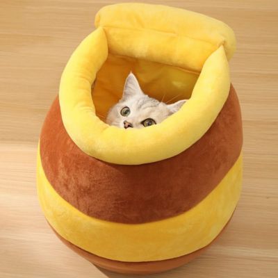 lit pour chat pot de miel chat caché