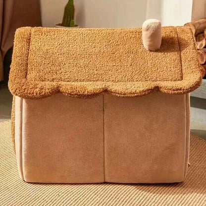 maison pour chat ours de profil
