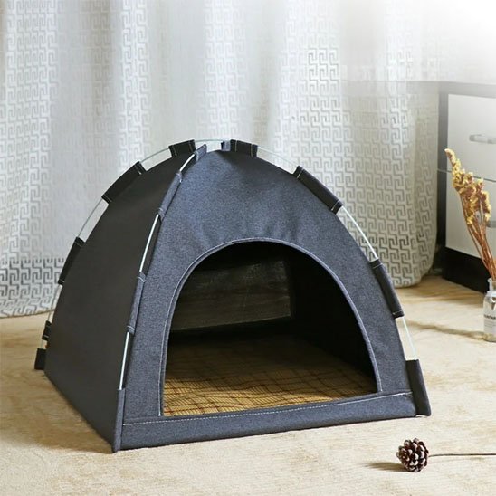 niche à chat tente confort gris foncé