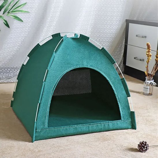 niche à chat tente confort vert