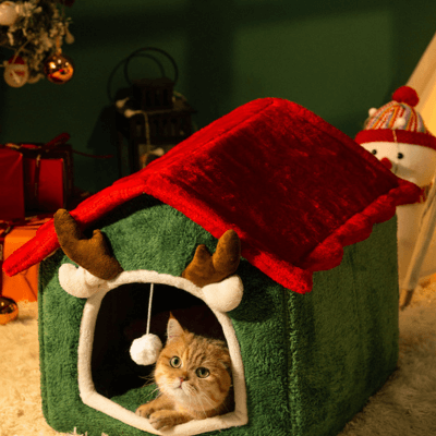 Niche Pour Chat | Édition Festive Noël - Chats Malins