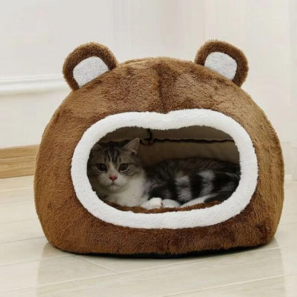 niche pour chat ours avec chat 