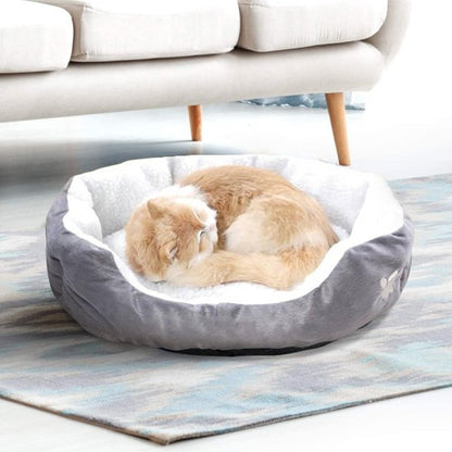 panier chat laine agneau avec chat endormi