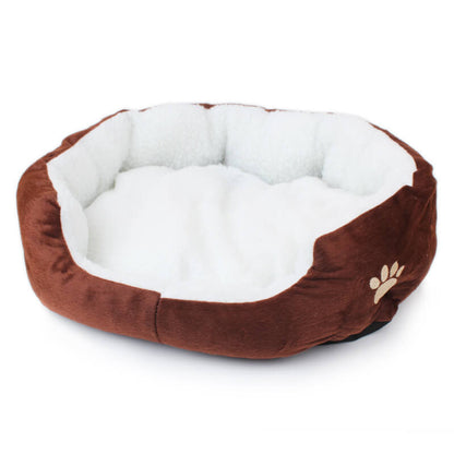 panier chat laine agneau marron