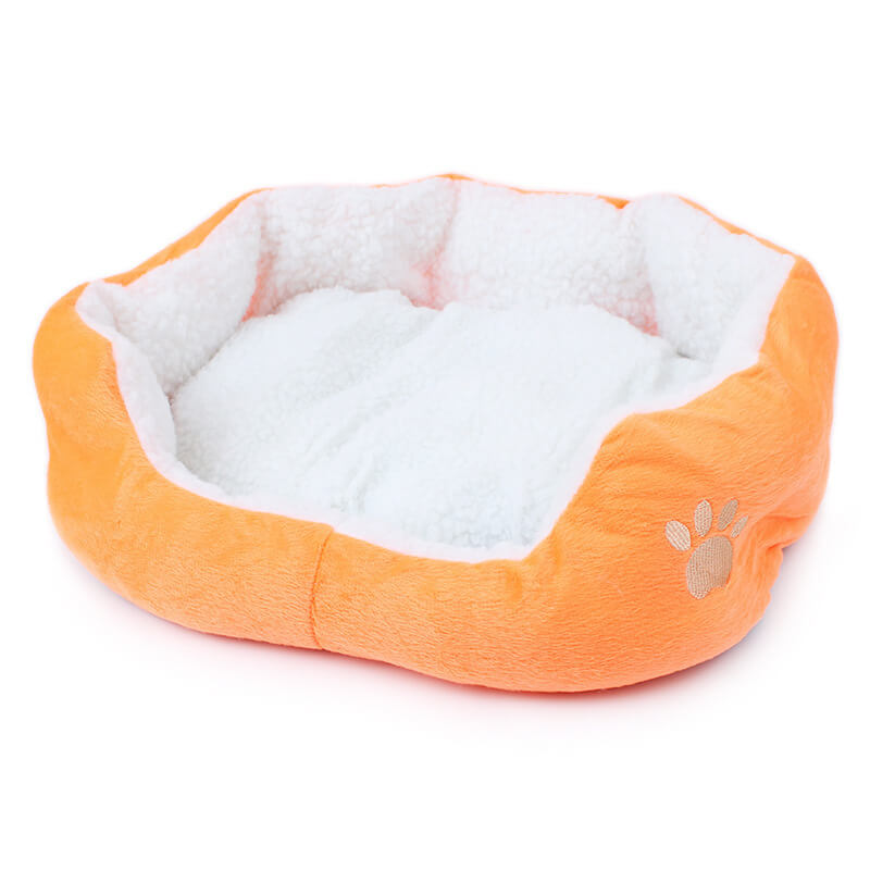 panier chat laine agneau orange