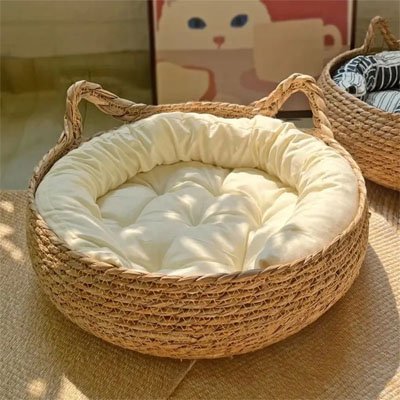 panier osier pour chat