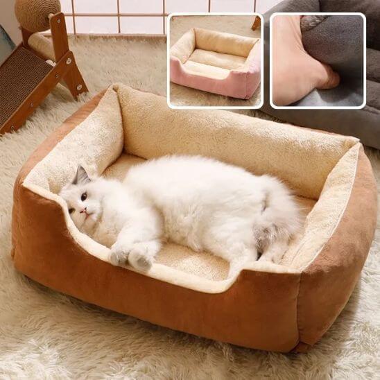 panier pour chat bonne sieste marron