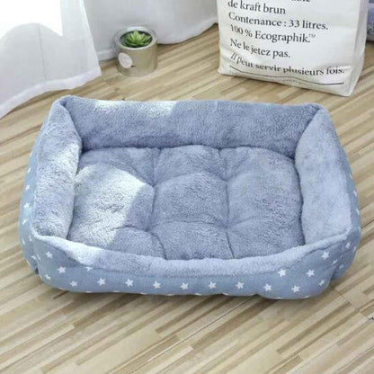 panier pour chat rectangulaire gris motifs étoiles