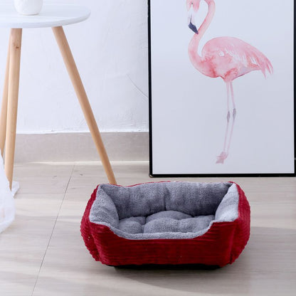 panier pour chat rouge gris 