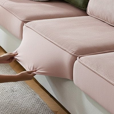 protection canapé chat rose section assise