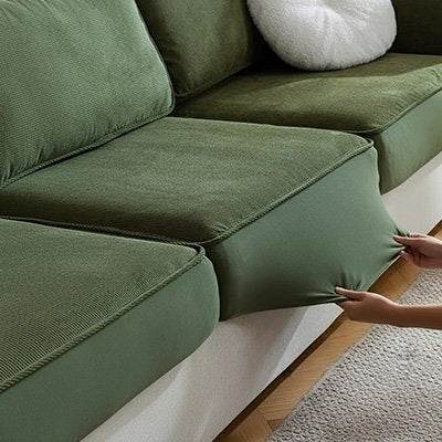 protection canapé chat verte section assise