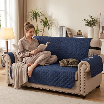 protege canape chat bleu marine humain chat