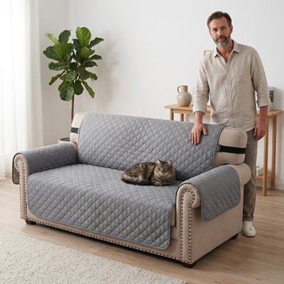 protege canape chat gris humain chat 2