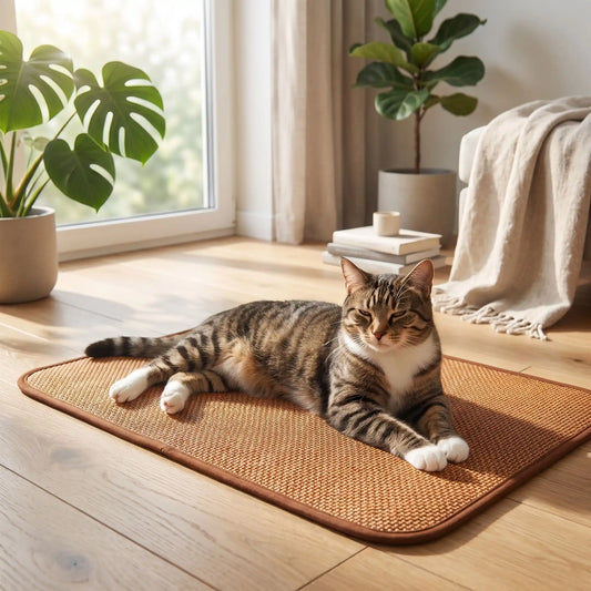 tapis rafraichissant chat auto-rechargeable chat détendu