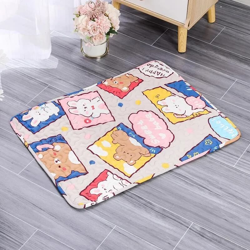 tapis rafraichissant chat dessins mignons 