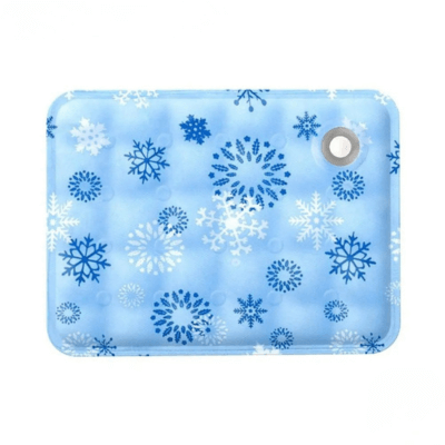 tapis rafraichissant chat glacé bleu clair flocons