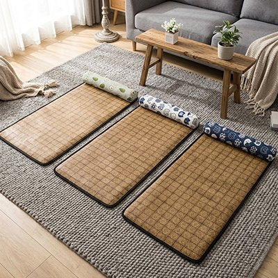 tapis rafraichissant chat rotin trois couleurs 