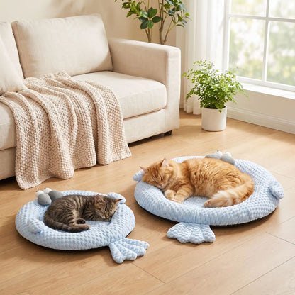 tapis rafraichissant chat soie végétale deux chats 